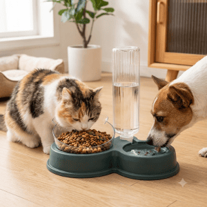 Plato y Dispensador de Agua Para Mascotas gemini generated image rsw9grsw9grsw9gr